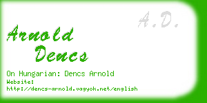 arnold dencs business card